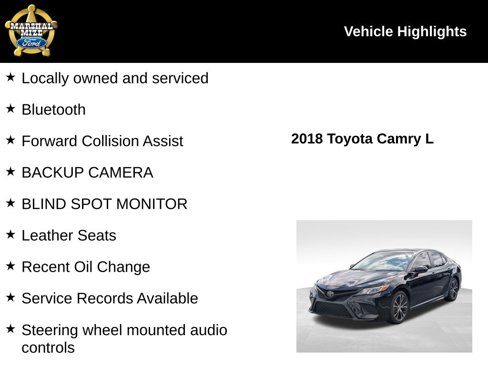 Used 2018 Toyota Camry L image 2