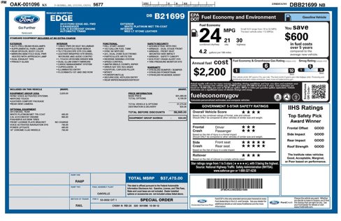 Used 2013 Ford Edge SEL image 1