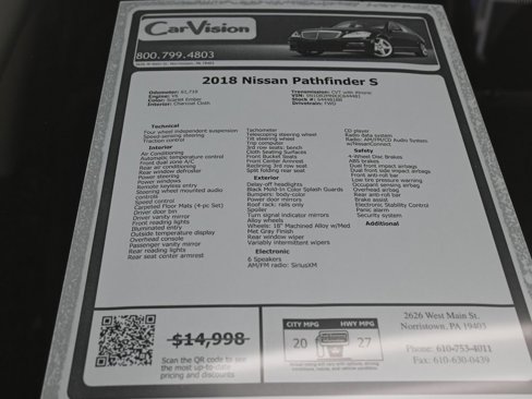 Used 2018 Nissan Pathfinder S image 38