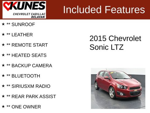 Used 2015 Chevrolet Sonic LTZ w/ Advanced Safety Package image 3
