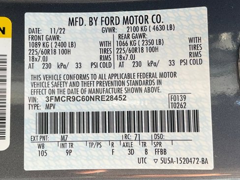 Certified 2022 Ford Bronco Sport Outer Banks w/ Tech Package image 62