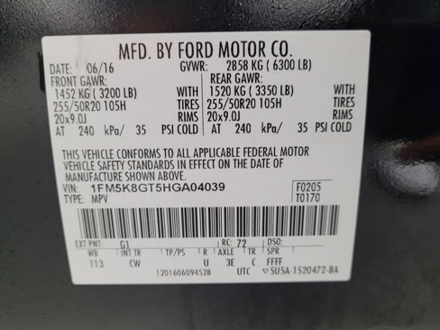 Used 2017 Ford Explorer Sport w/ Equipment Group 401A image 33