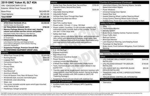 Used 2019 GMC Yukon XL SLT w/ Open Road Package image 3