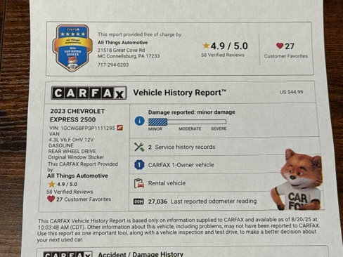 Used 2023 Chevrolet Express 2500 Extended w/ Driver Convenience Package image 35