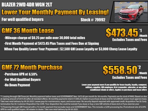 New 2025 Chevrolet Blazer LT w/ LPO, Black Grille Bar Package image 2