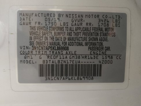 Used 2019 Nissan Versa SV image 33