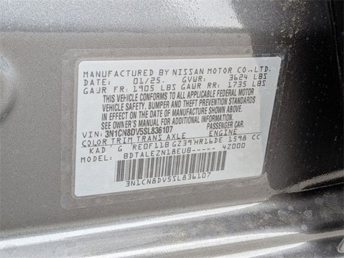 New 2025 Nissan Versa S w/ Trunk Package image 32