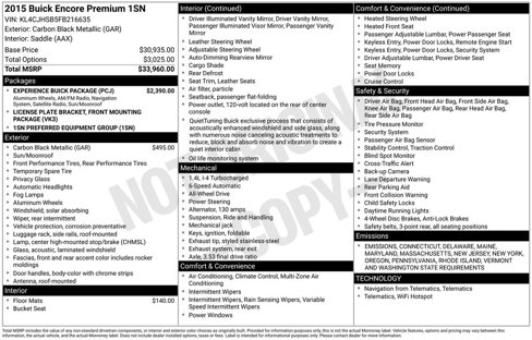 Used 2015 Buick Encore Premium w/ Experience Buick Package image 40