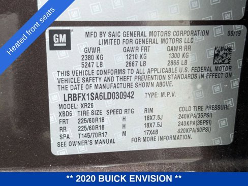 Used 2020 Buick Envision Preferred image 39