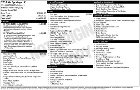 Certified 2018 Kia Sportage LX w/ LX Technology Package image 6