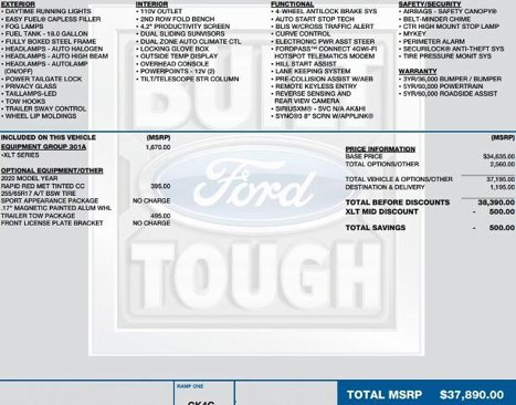 Certified 2020 Ford Ranger XLT w/ Equipment Group 301A Mid image 2