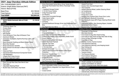 Used 2021 Jeep Cherokee Latitude Plus image 38