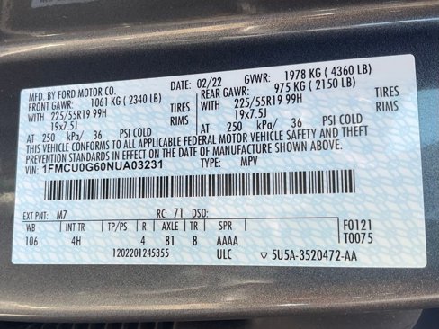 Certified 2022 Ford Escape SE w/ SE Sport Appearance Package image 63