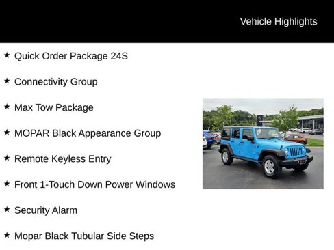 Used 2017 Jeep Wrangler Unlimited Sport w/ Quick Order Package 24S image 5
