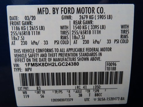 Used 2020 Ford Explorer XLT w/ Equipment Group 202A image 66