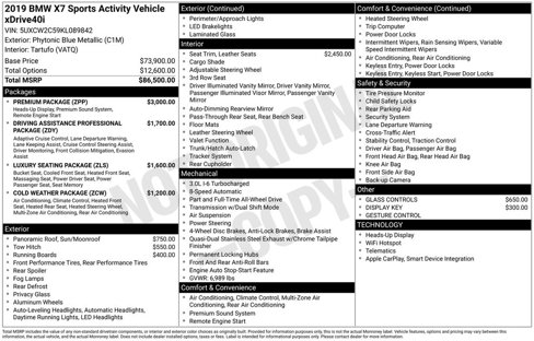 Used 2019 BMW X7 xDrive40i w/ Premium Package image 35