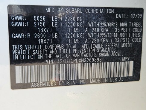 Used 2022 Subaru Outback Touring XT w/ Popular Package #2 image 36