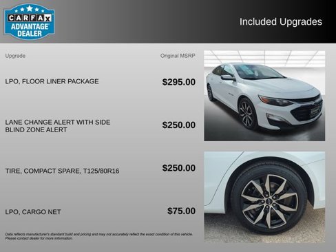 Certified 2024 Chevrolet Malibu RS w/ LPO, Floor Liner Package image 3