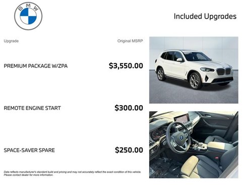 Certified 2024 BMW X3 xDrive30i w/ Premium Package w/ZPA image 3