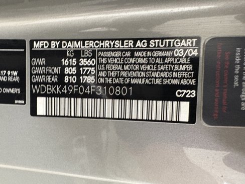 Used 2004 Mercedes-Benz SLK 230 image 10