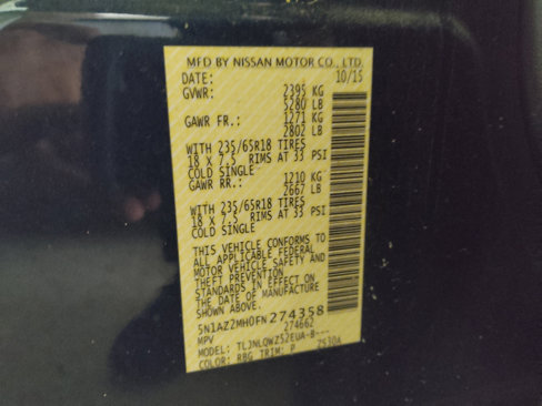 Used 2015 Nissan Murano SV w/ Premium Package image 33