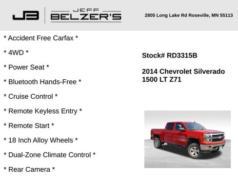 Used 2014 Chevrolet Silverado 1500 LT w/ All Star Edition image 2