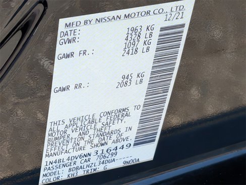Used 2022 Nissan Altima 2.5 SV image 32