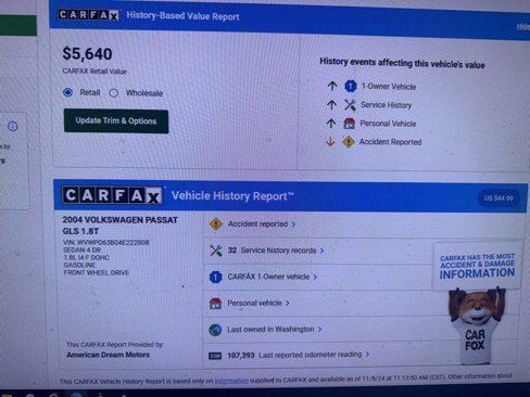 Used 2004 Volkswagen Passat GLS image 2