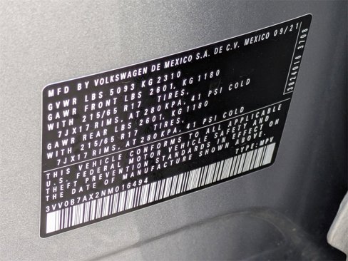 Used 2022 Volkswagen Tiguan S image 36