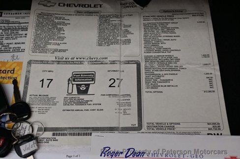 Used 2007 Chevrolet Corvette Convertible w/ Preferred Equipment Group image 67