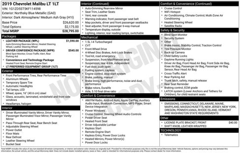Used 2019 Chevrolet Malibu LT w/ Leather Package image 40
