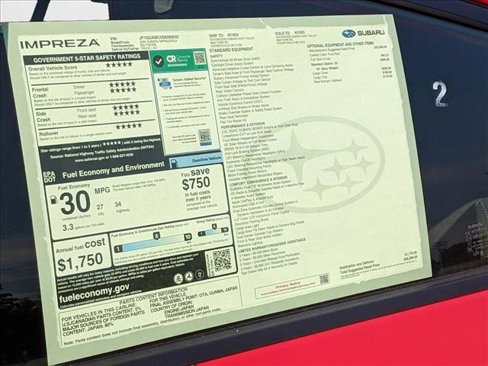 New 2025 Subaru Impreza 2.0i image 17