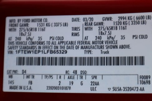 Used 2020 Ford F150 XLT w/ Equipment Group 302A Luxury image 31