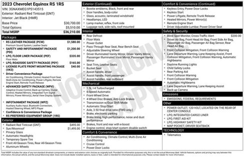Used 2023 Chevrolet Equinox RS w/ RS Leather Package image 33