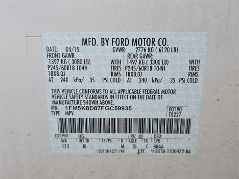 Used 2015 Ford Explorer XLT w/ Equipment Group 202B image 15