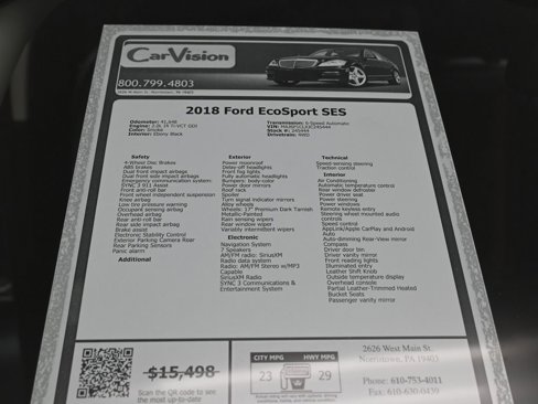 Used 2018 Ford EcoSport SES image 36