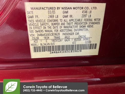 Used 2005 Nissan Maxima 3.5 SL w/ (S03) Driver Preferred Pkg image 24