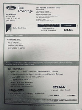 Certified 2021 Ford Bronco Sport Big Bend image 16