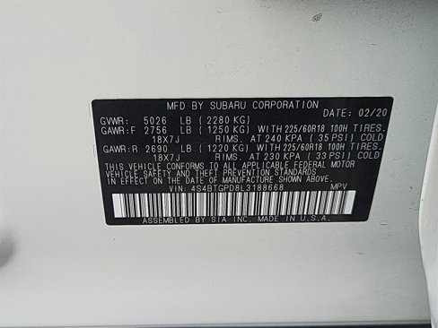 Used 2020 Subaru Outback Touring XT image 34