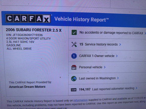 Used 2006 Subaru Forester 2.5X image 13