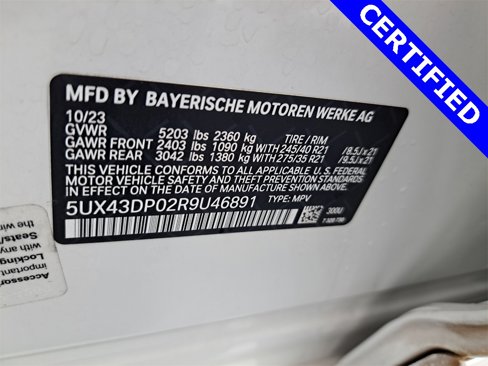 Used 2024 BMW X3 sDrive30i w/ M Sport Package image 20