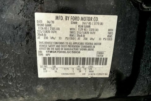 Certified 2020 Ford Explorer XLT w/ Equipment Group 202A image 34