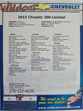 Used 2015 Chrysler 200 Limited w/ Convenience Group image 27