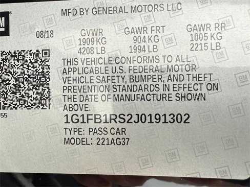 Used 2018 Chevrolet Camaro LT w/ RS Package image 24