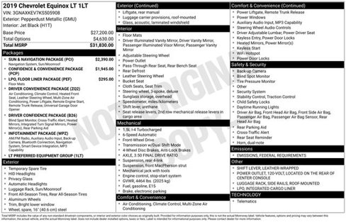 Certified 2019 Chevrolet Equinox LT w/ Sun & Navigation Package image 40