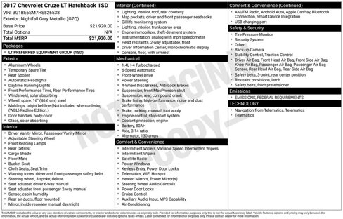 Certified 2017 Chevrolet Cruze LT image 5