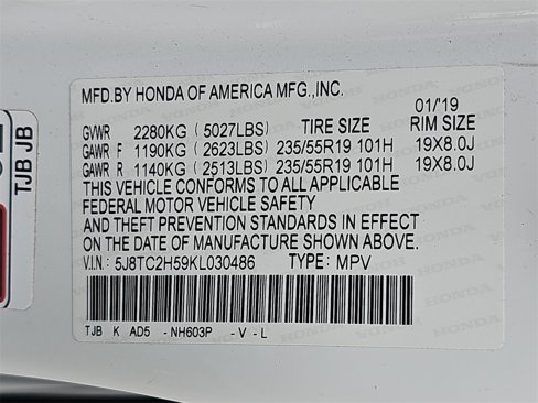 Certified 2019 Acura RDX w/ Technology Package image 37
