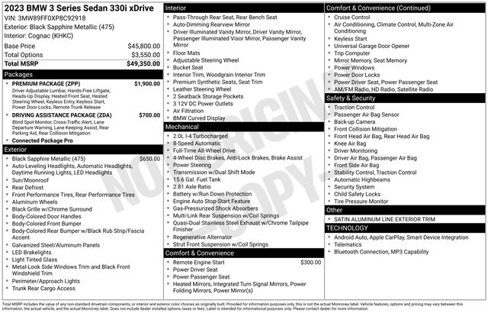 Certified 2023 BMW 330i xDrive Sedan w/ Premium Package image 35