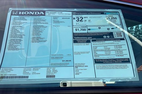 New 2024 Honda Accord EX image 13