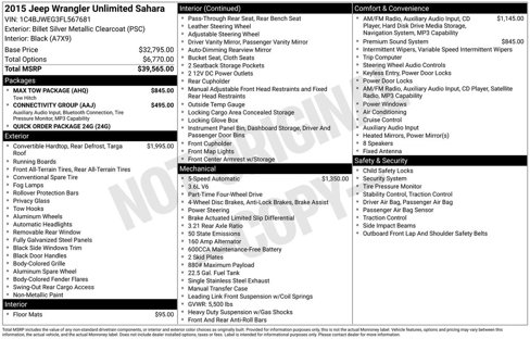 Used 2015 Jeep Wrangler Unlimited Sahara w/ Max Tow Package image 4